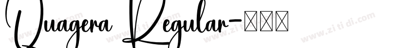 Quagera Regular字体转换